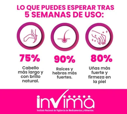 BeHair x 30 Discos Masticables Con Sabor a Frutos Rojos